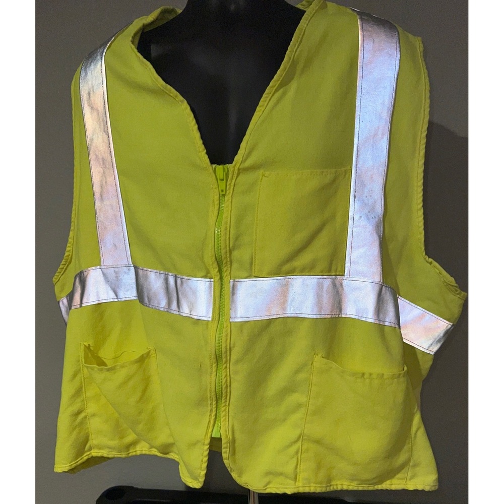 Radians Mitsubishi Compressor Safety Vest XL Neon Yellow Reflective FR ANSI 2